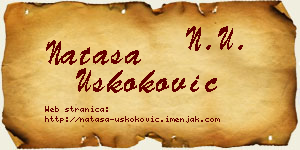 Nataša Uskoković vizit kartica